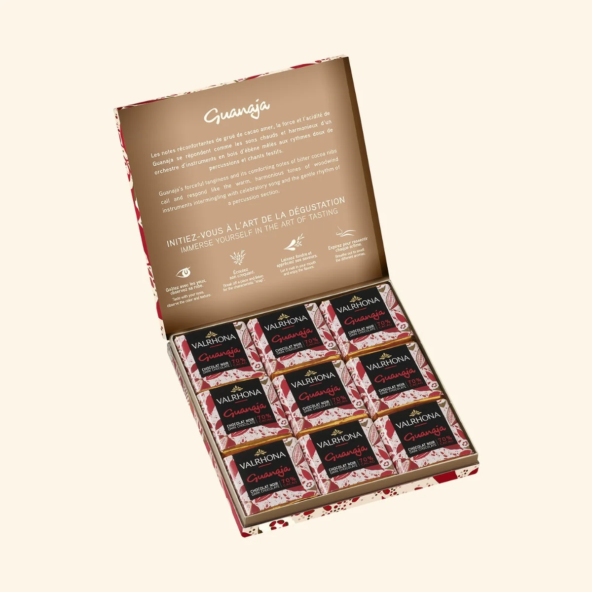 Box of 18 Dark Chocolate Squares Guanaja 70% - 3.1oz - Image 4