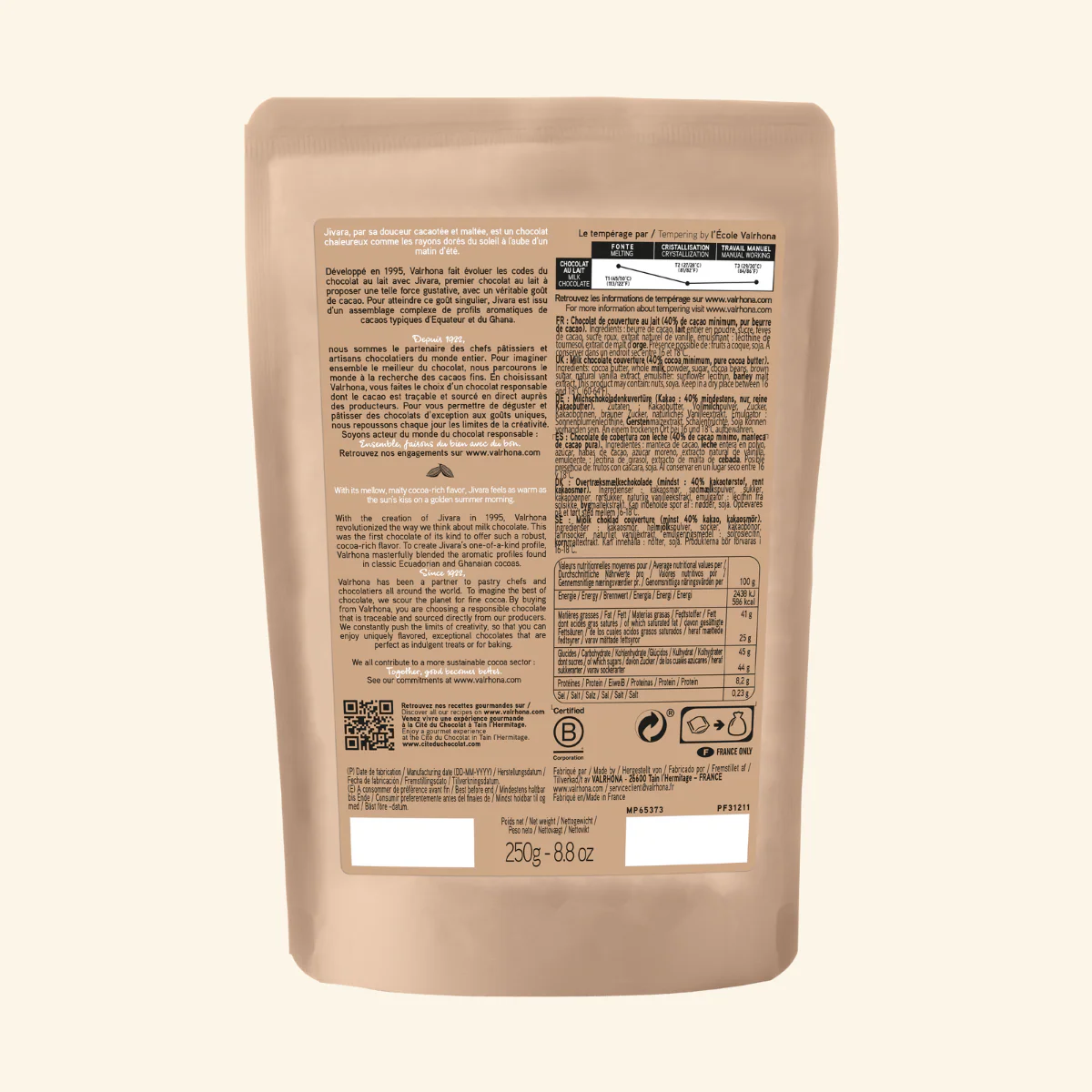 Milk Baking Chocolate Jivara 40% - 8.8oz - Image 6