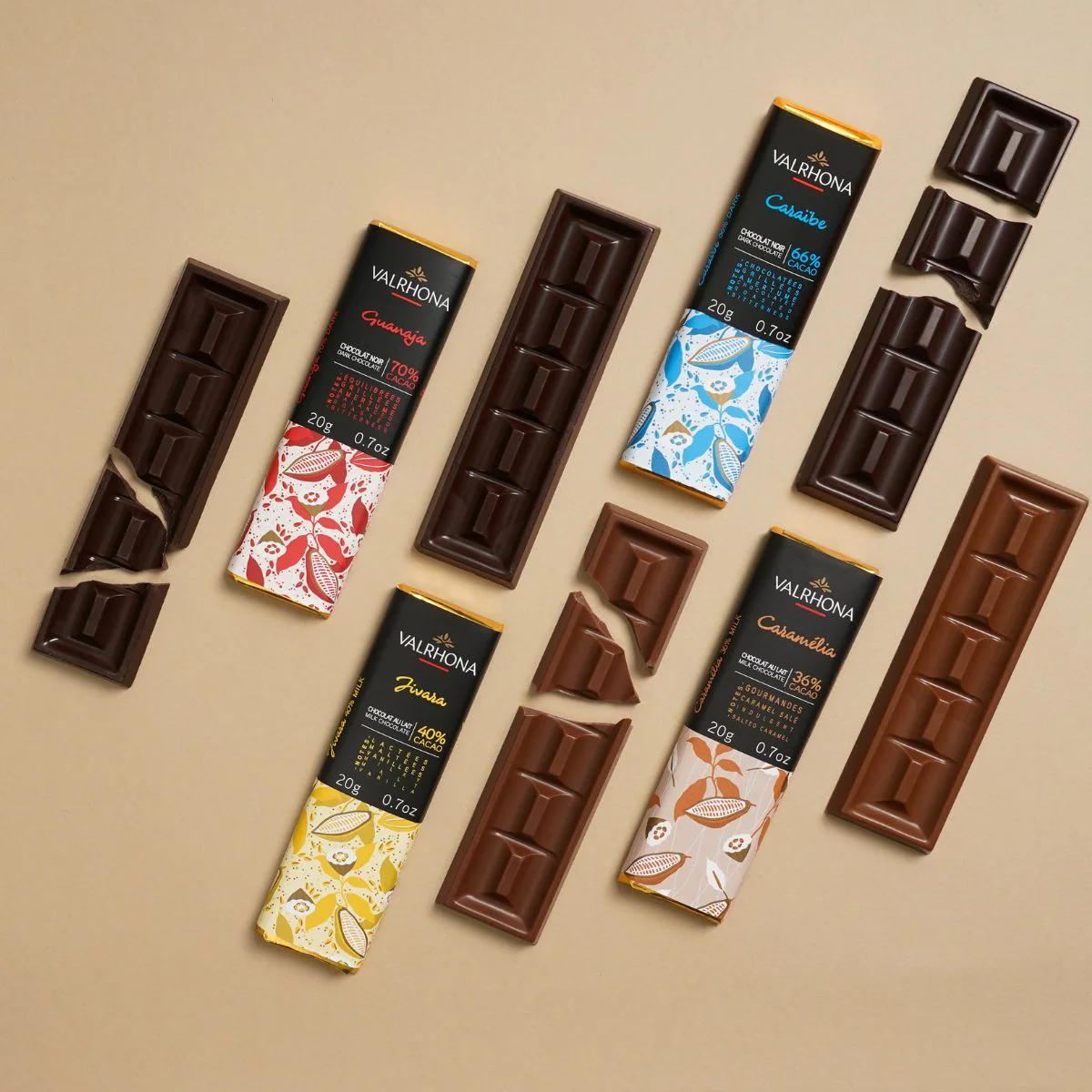 Mini Dark Chocolate Bar Caraïbe 66% - 0.7oz - Image 4