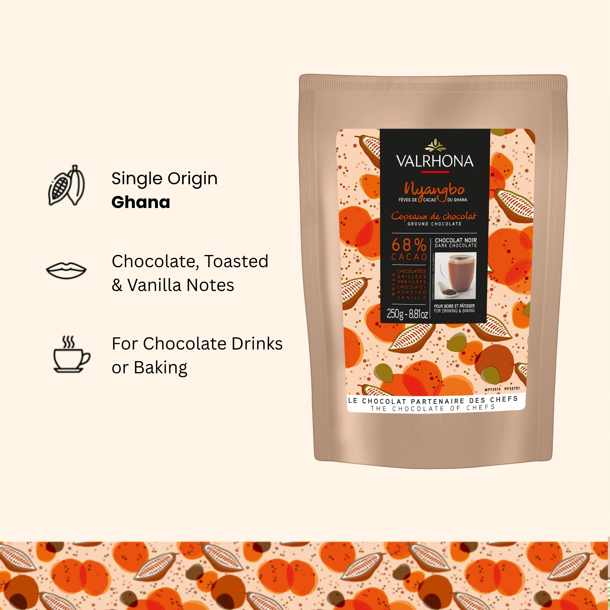Ground Chocolate Nyangbo 68% - 8.8oz - Image 3